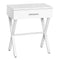 Tables Accent Table with Storage - 18'.25" X 12" X 22'.25" White Metal Accent Table HomeRoots