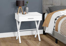 Tables Accent Table with Storage - 18'.25" X 12" X 22'.25" White Metal Accent Table HomeRoots