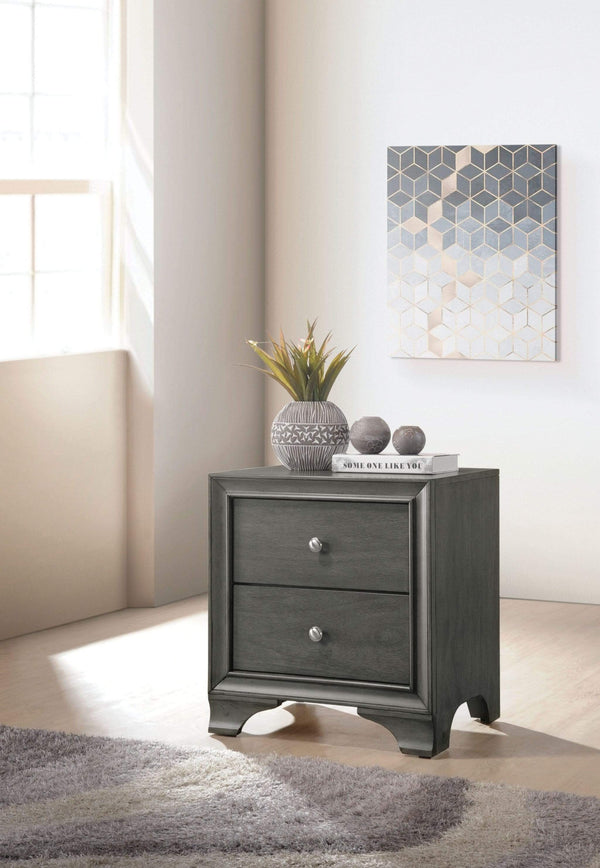 Tables Accent Table with Storage - 22" X 17" X 24" Gray Oak Wood Accent Table HomeRoots
