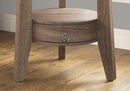 Tables Accent Table with Storage - 23'.5" x 23'.5" x 24" Dark Taupe, 1 Drawer - Accent Table HomeRoots