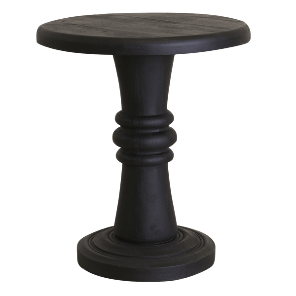 Tables Accent Table with Storage - 24" X 24" X 28" Black Wood Accent Table HomeRoots