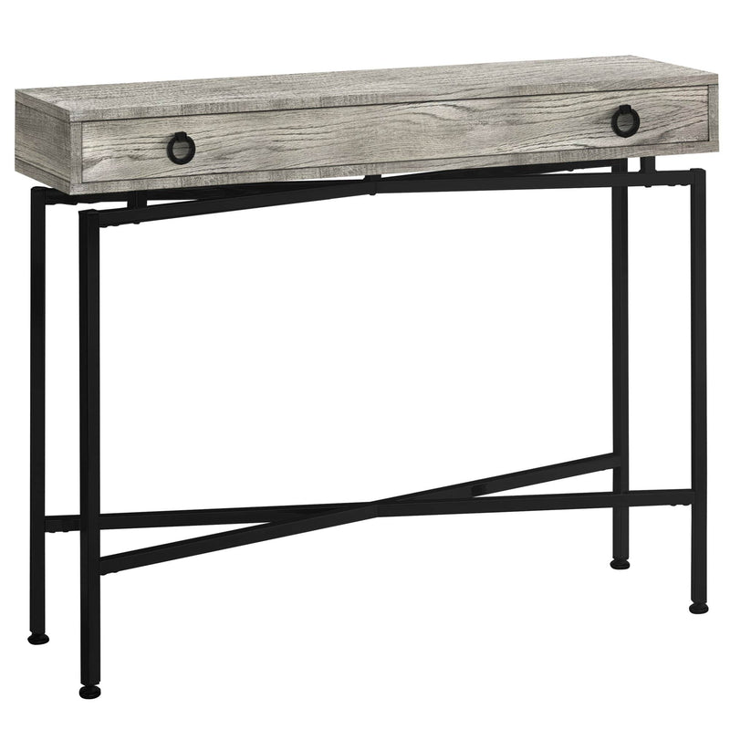 Tables Accent Table with Storage - 32.5" Grey Reclaimed Wood Particle Board Accent Table with Black Legs HomeRoots