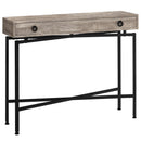 Tables Accent Table with Storage - 32.5" Taupe Reclaimed Wood Particle Board Accent Table with Black Legs HomeRoots