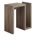 Tables Accent Tables - 11'.5" x 23'.5" x 24" Dark Taupe, Particle Board, Hollow-Core - Accent Table HomeRoots