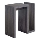 Tables Accent Tables - 11'.5" x 23'.5" x 24" Grey, Particle Board, Hollow-Core - Accent Table HomeRoots