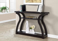 Tables Accent Tables 11.5" x 47.25" x 32" Cappuccino, Hollow-Core, Particle Board Accent Table Hall Console 2813 HomeRoots