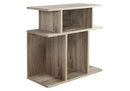Tables Accent Tables - 11.75" x 23.75" x 23.75" Dark Taupe, Hollow-Core, Particle Board - Accent Table HomeRoots