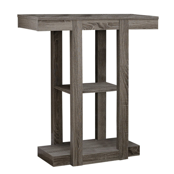 Tables Accent Tables - 12" x 31'.5" x 34" Dark Taupe, Particle Board, Hollow-Core - Accent Table HomeRoots