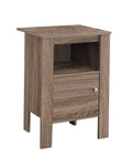 Tables Accent Tables - 14" x 17'.25" x 24'.25" Dark Taupe, Particle Board, Storage - Accent Table HomeRoots