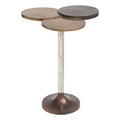 Tables Accent Tables - 15.8" X 15.8" X 20" Black And White Aluminum Accent Table HomeRoots