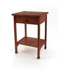 Tables Accent Tables - 15" x 18" x 24" Cherry, 1 Drawer, Rustic Wooden - Accent Table HomeRoots