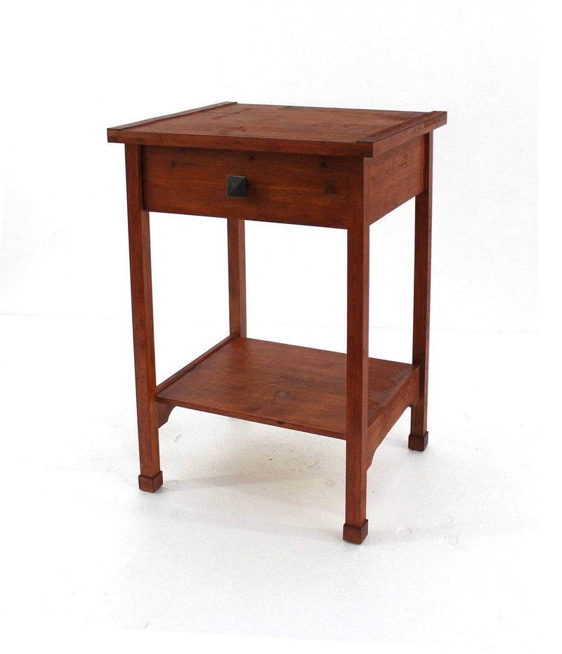 Tables Accent Tables - 15" x 18" x 24" Cherry, 1 Drawer, Rustic Wooden - Accent Table HomeRoots