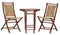 Tables Bamboo Table - 20" X 15" X 36" Brown Bamboo, Natural Sea Grass Bamboo Weave set of Chairs and a Table HomeRoots