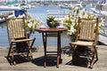 Tables Bamboo Table - 20" X 15" X 36" Brown Bamboo, Natural Water Hyacinth Bamboo Water Hyacinth and Bamboo set of Chairs and a Table HomeRoots