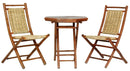 Tables Bamboo Table - 20" X 15" X 36" Brown Bamboo, Natural Water Hyacinth Bamboo Water Hyacinth and Bamboo set of Chairs and a Table HomeRoots