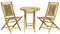 Tables Bamboo Table - 20" X 15" X 36" Natural Bamboo, Natural Sea Grass Bamboo Weave set of Chairs and a Table HomeRoots