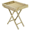 Tables Bamboo Table - 24" X 16" X 25" Natural Bamboo Natural Bamboo Folding Tray Table HomeRoots