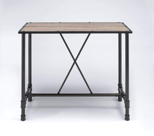 Tables Bar Height Table - 23'.5" X 47'.5" X 41" Oak And Black Bar Table HomeRoots