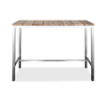 Tables Bar Height Table - 55" X 27" X 42" Teak Wood & Stainless Steel Bar Table HomeRoots