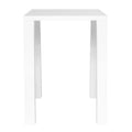 Tables Bar Table - 31.5" X 31.5" X 42.13" High Gloss White Laminated Ceramic Glass Square Bar Table HomeRoots