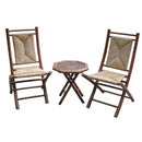 Tables Bistro Table Set - 20" X 15" X 36" Brown/Natural Bamboo Chair Table Set With Piece Outdoor Conversation HomeRoots