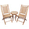 Tables Bistro Table Set - 20" X 15" X 36" Brown/Tan Bamboo Chairs and a Table Bistro Set HomeRoots