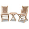 Tables Bistro Table Set 20" X 15" X 36" Natural Bamboo Chairs and a Table Bistro Set 4716 HomeRoots