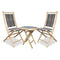 Tables Bistro Table Set - 20" X 15" X 36" Natural/Brown Bamboo Chairs and a Table Bistro Set HomeRoots