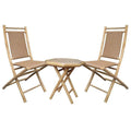 Tables Bistro Table Set - 20" X 15" X 36" Natural/Tan Bamboo Chairs and a Table Bistro Set HomeRoots