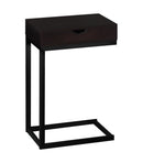 Tables Black Accent Table - 10'.25" x 15'.75" x 24'.5" Cappuccino, Black, Particle Board, Metal - Accent Table HomeRoots