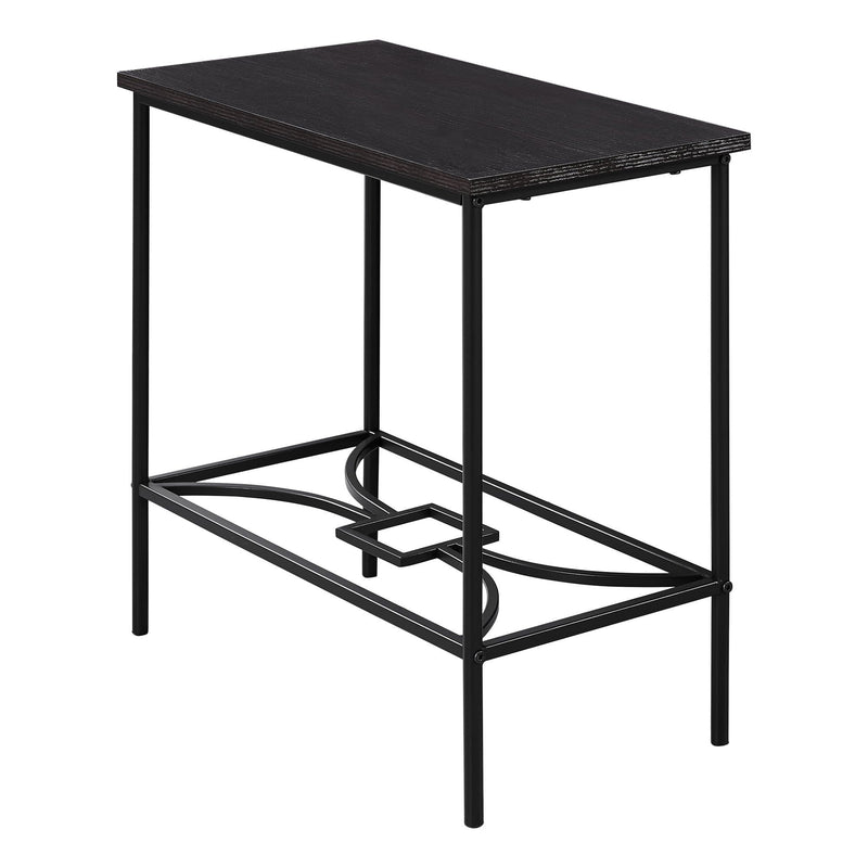 Tables Black Accent Table - 11'.75" x 23'.75" x 22" Cappuccino, Black, Mdf, Metal - Accent Table HomeRoots