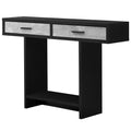 Tables Black Accent Table - 12'.25" x 47'.25" x 32" Black, Grey, Particle Board, Hollow-Core - Accent Table with 2 Drawers HomeRoots