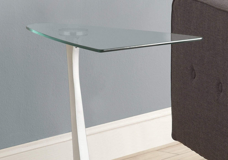 Tables Black Accent Table - 17'.75" x 13'.75" x 23'.75" Black/Silver, Particle Board, Tempered Glass - Accent Table HomeRoots