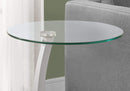 Tables Black Accent Table - 17'.75" x 17'.75" x 24" Black/Silver, Particle Board, Tempered Glass - Accent Table HomeRoots