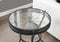 Tables Black Accent Table - 22'.5" x 22'.5" x 24" Black, Clear, Tempered Glass, Metal - Accent Table HomeRoots