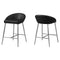 Tables Black Accent Table - 41" x 41" x 59'.5" Black, Foam, Metal, Leather-Look - Accent Table HomeRoots