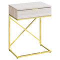 Tables Cheap Accent Tables - 12'.75" x 18'.25" x 23'.5" Beige, Gold, Particle Board, Metal - Accent Table HomeRoots