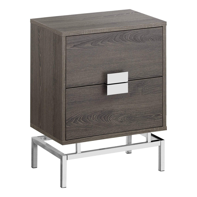 Tables Cheap Accent Tables - 12'.75" x 18'.25" x 23'.5" Dark Taupe, Particle Board, Metal - Accent Table HomeRoots