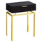 Tables Cheap Accent Tables - 12'.75" x 18'.25" x 23" Cappuccino/Gold Metal- Accent Table HomeRoots