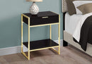 Tables Cheap Accent Tables - 12'.75" x 19'.5" x 23'.75" Cappuccino, Gold, Particle Board, Metal - Accent Table HomeRoots