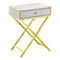 Tables Cheap Accent Tables - 12" x 18'.25" x 24" Beige Marble/Gold Metal- Accent Table HomeRoots