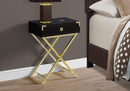 Tables Cheap Accent Tables - 12" x 18'.25" x 24" Cappuccino, Gold, Metal, Particle Board - Accent Table HomeRoots