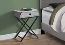 Tables Cheap Accent Tables - 12" x 18'.25" x 24" Grey Cement/Black Nickel Metal- Accent Table HomeRoots