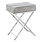 Tables Cheap Accent Tables - 12" x 18'.25" x 24" Grey Cement/Chrome Metal - Accent Table HomeRoots