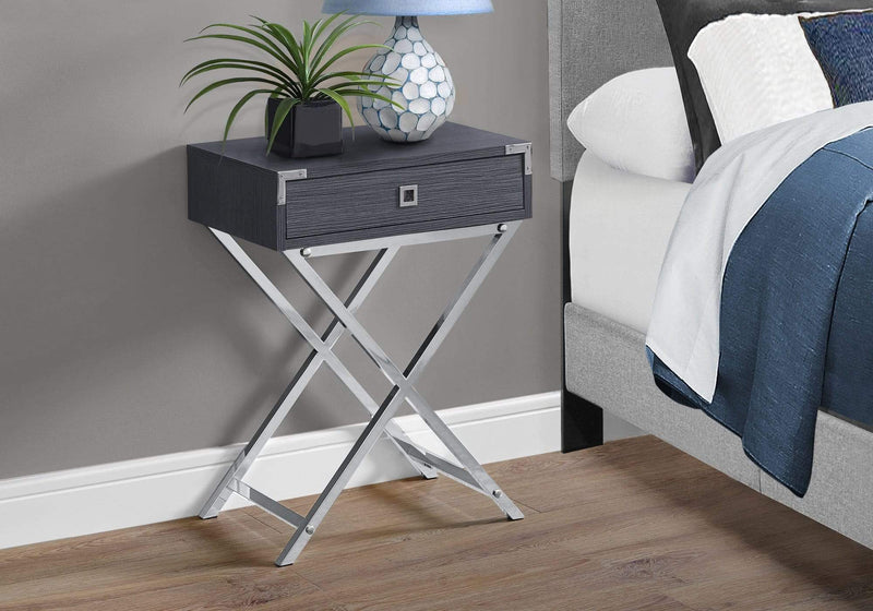 Tables Cheap Accent Tables - 12" x 18'.25" x 24" Grey, Metal, Particle Board - Accent Table HomeRoots