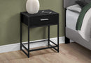 Tables Cheap Accent Tables - 12" x 18" x 22" Black/Black Metal, Tempered Glass - Accent Table HomeRoots