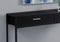 Tables Cheap Accent Tables - 12" x 48" x 32" Black, Black, Mdf, Laminate, Metal - Accent Table HomeRoots