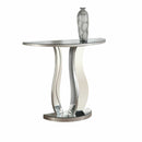 Tables Cheap Accent Tables - 14'.5" x 36" x 32" Brushed Silver/Mirror - Accent Table HomeRoots