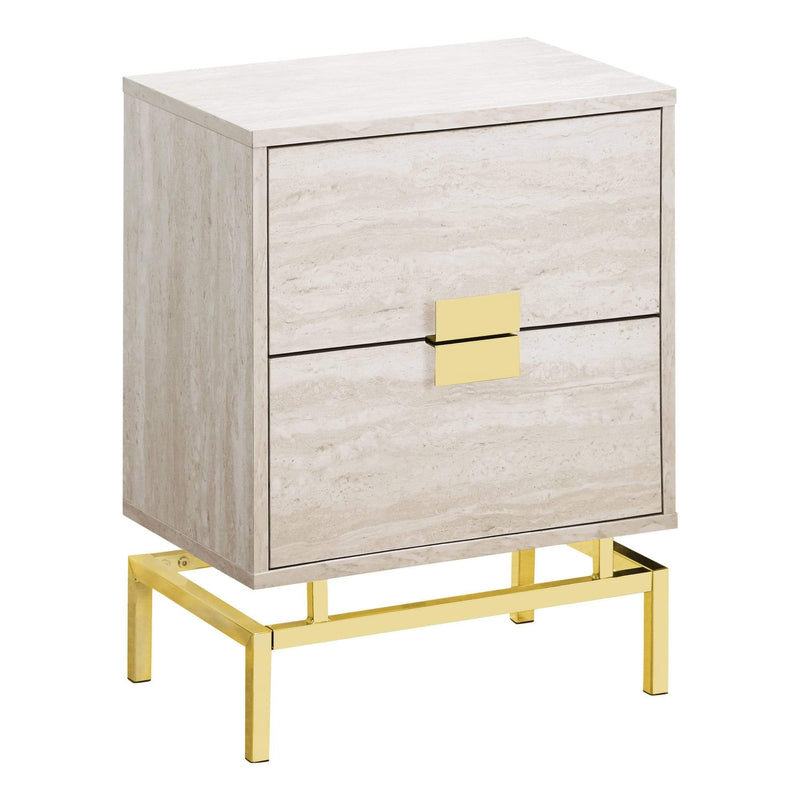 Tables Cheap Accent Tables - 23.5" Beige Marble Particle Board and Gold Metal Accent Table HomeRoots