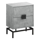 Tables Cheap Accent Tables - 23.5" Grey Cement Particle Board and Black Nickel Metal Accent Table HomeRoots